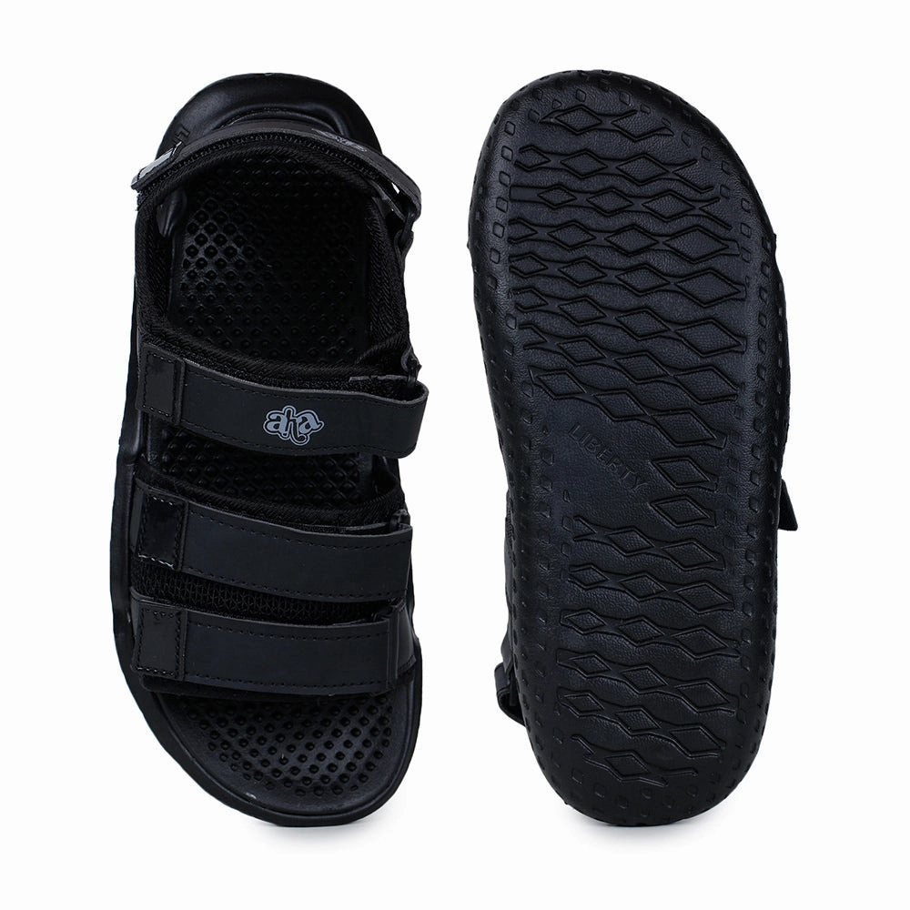 A-HA Casual Black Sandals For Men LB195-01 By Liberty Orson Sandals