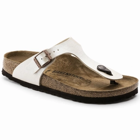 Birkenstock Gizeh BF Graceful Pearl White R 943871 Arch Support For Sandals