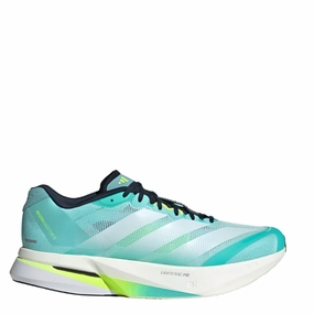 Dropset Strength Trainer Shoes Adidas Men's Boston 13 Running Shoes in Flash Aqua/Cloud White/Lucid Lemon AW25