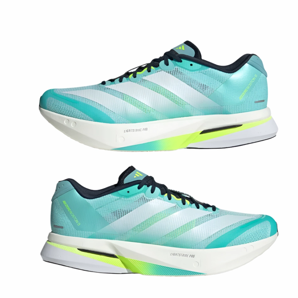 Best Minimalist Training Shoes Adidas Men's Boston 13 Running Shoes in Flash Aqua/Cloud White/Lucid Lemon AW25