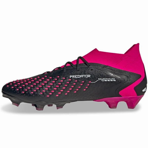 Mens Soccer Cleats adidas Predator Accuracy.1 Firm Ground Soccer Cleats (Core Black/Team Shock Pink)