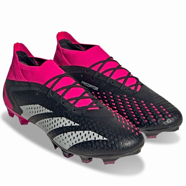 Reflective Soccer Cleats adidas Predator Accuracy.1 Firm Ground Soccer Cleats (Core Black/Team Shock Pink)