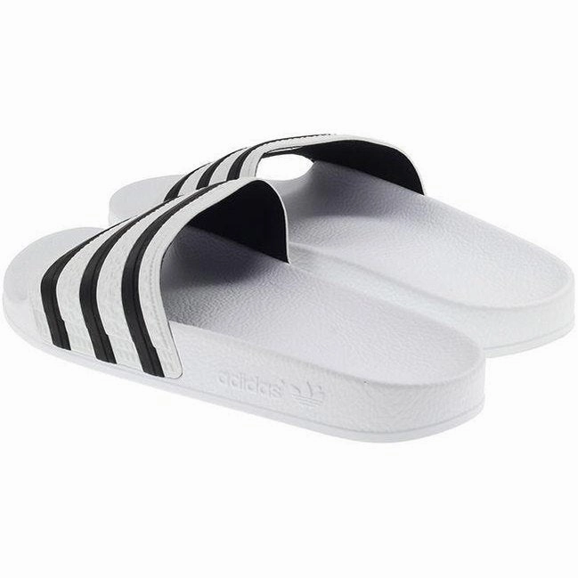 Retro 80s Flip Flops Adidas Womens Adilette Slide White Black