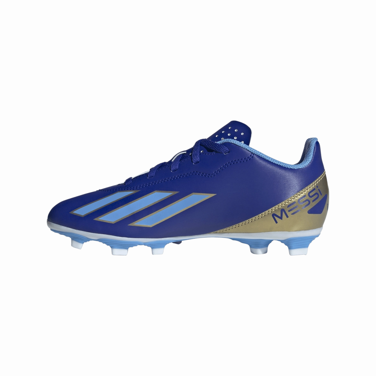 adidas X Crazyfast Messi Club Junior Soccer Cleats ID0720 Lucid Blue/Blue Burst/Cloud White Soccer Cleats In Stock
