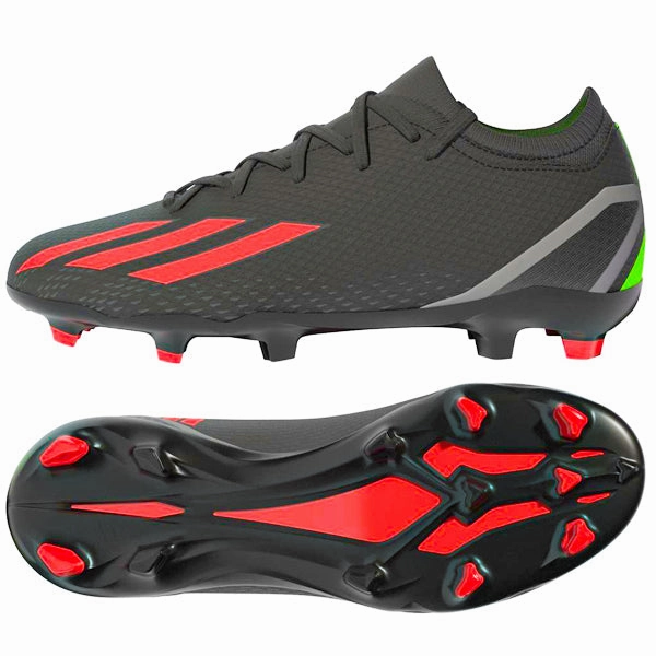 adidas X Speedportal.3 FG (Core Black/Solar Red) Vegan Soccer Cleats