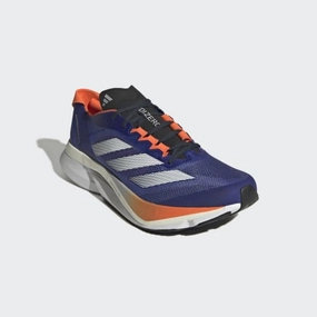 ADIZERO BOSTON 12 SHOES - Lucid Blue / Cloud White / Impact Orange Adidas Weight Training Shoes