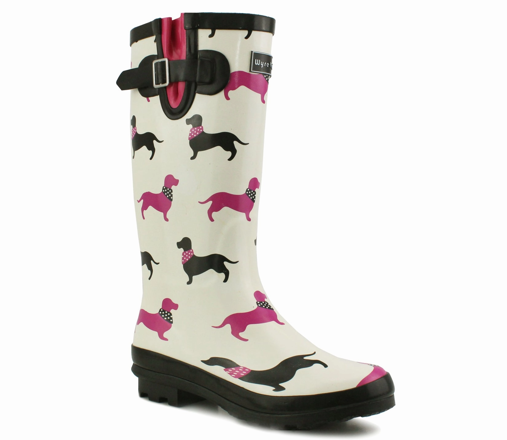 DACHSHOUND Womens Dog Adjustable Wellies Insulated Waterproof Shoes