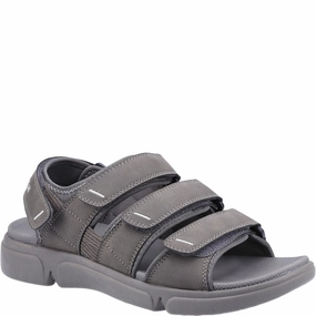 Birkenstock Sandals Arizona Grey Raul Touch Fastening Sandals