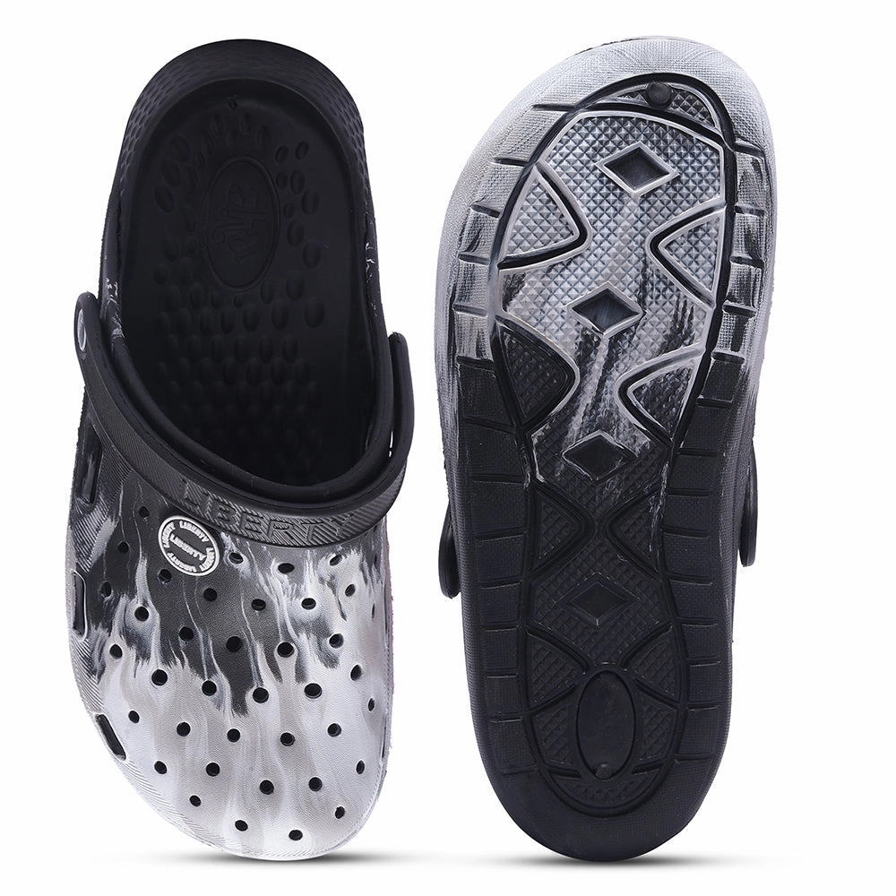 Toe Ring Sandals A-HA Black Slingback Clogs For Men LPMXT-961E By Liberty