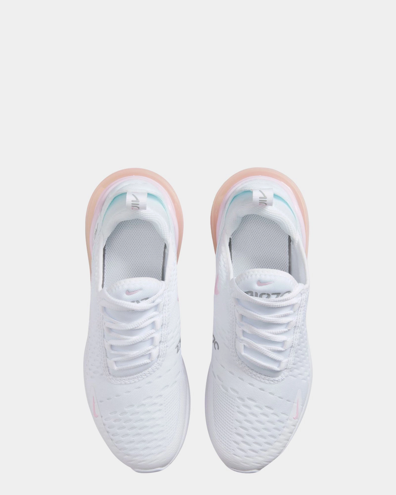Water Shoes Nike Air Max 270 Grade School White/Pink Foam/Smoke Grey