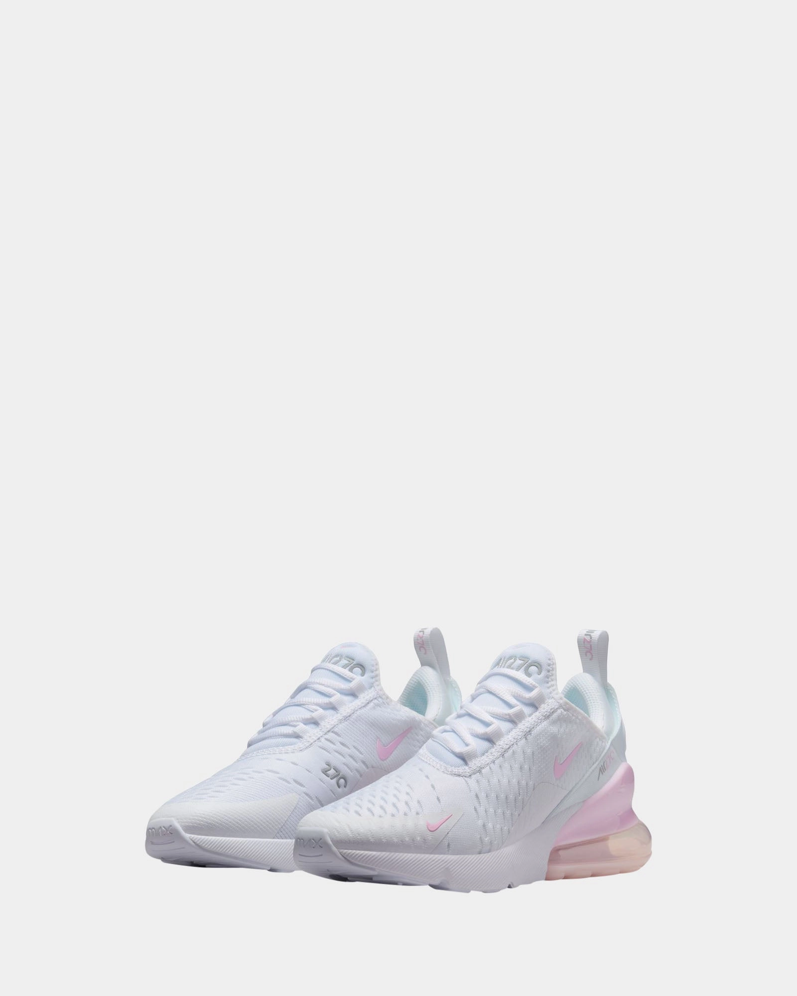 Air Max 270 Grade School White/Pink Foam/Smoke Grey Cdg Nike Shoes