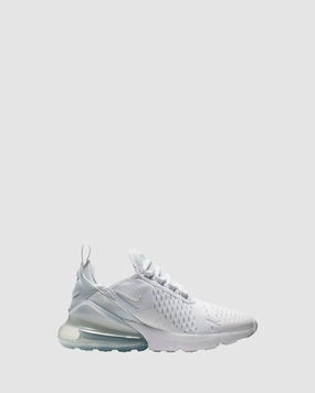 Air Max 270 Grade School White/White/Silver Nike Free Run Shoes