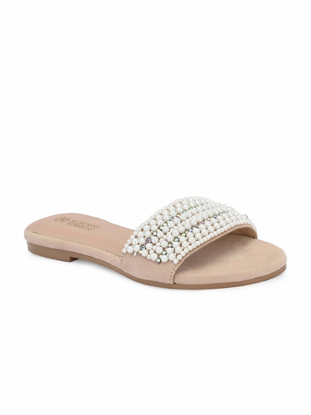 Guess Sandals Alberto Torresi Synthetic Beige Flat Sandals for women