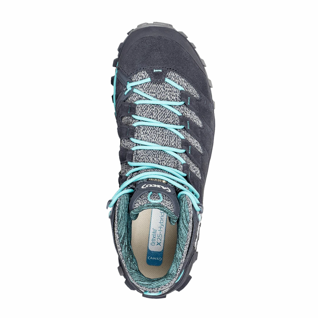 Alterra Lite Mid GTX - Anthracite/Light Blue Hiking Boots With Retractable Spikes