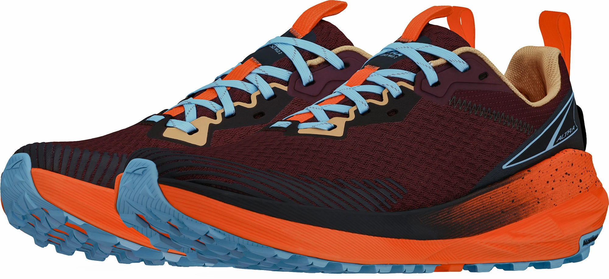 Altra Experience Wild 2 Womens Trail Running Shoes - Red Marcel The Shell With On Trailer