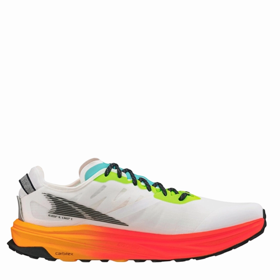 Altra Men's Mont Blanc Carbon Trail Running Shoes in White/Orange AW25 Endorphin Edge Trail Running Shoes