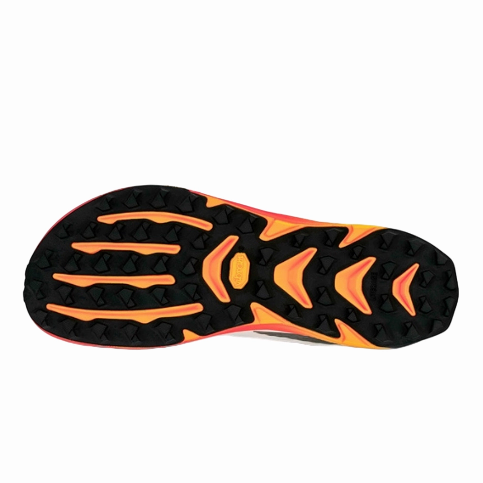 Altra Men's Mont Blanc Carbon Trail Running Shoes in White/Orange AW25 Barefoot Trail Shoe