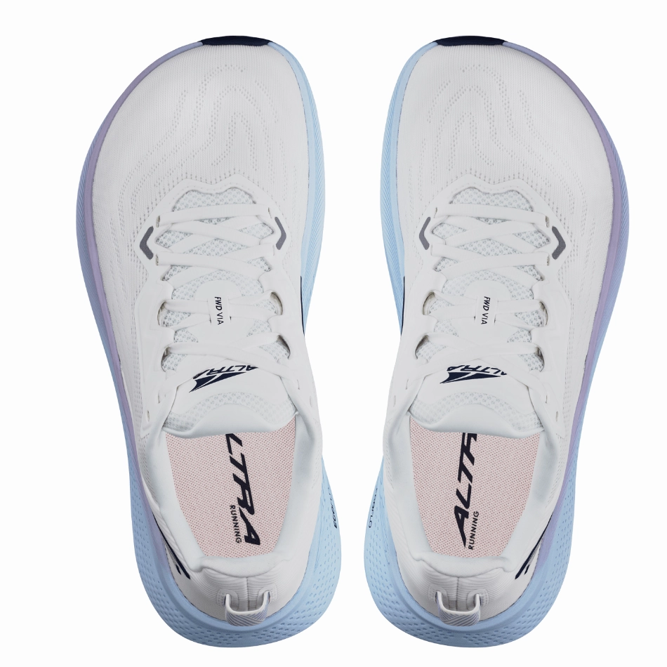 Nano 6000 Training Shoes Review Altra Women's FWD Via Running Shoes in White Light Blue AW25