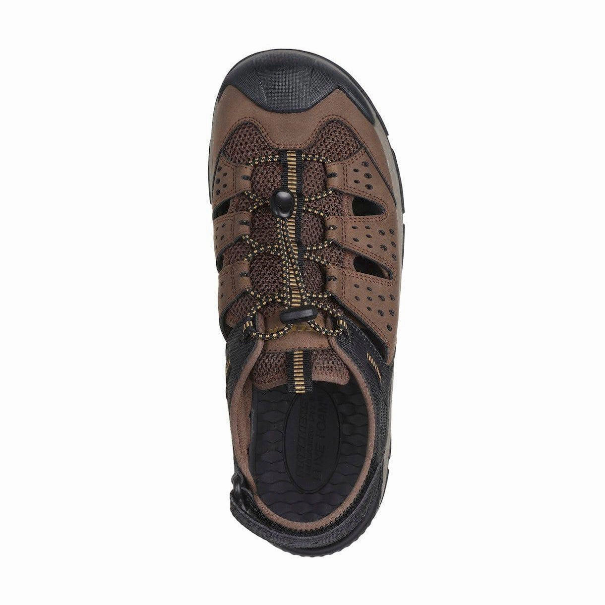 Skechers 205113 Tresmen - Menard Mens Brown Black Vegan  Sandals Sandals To Wear With Plantar Fasciitis