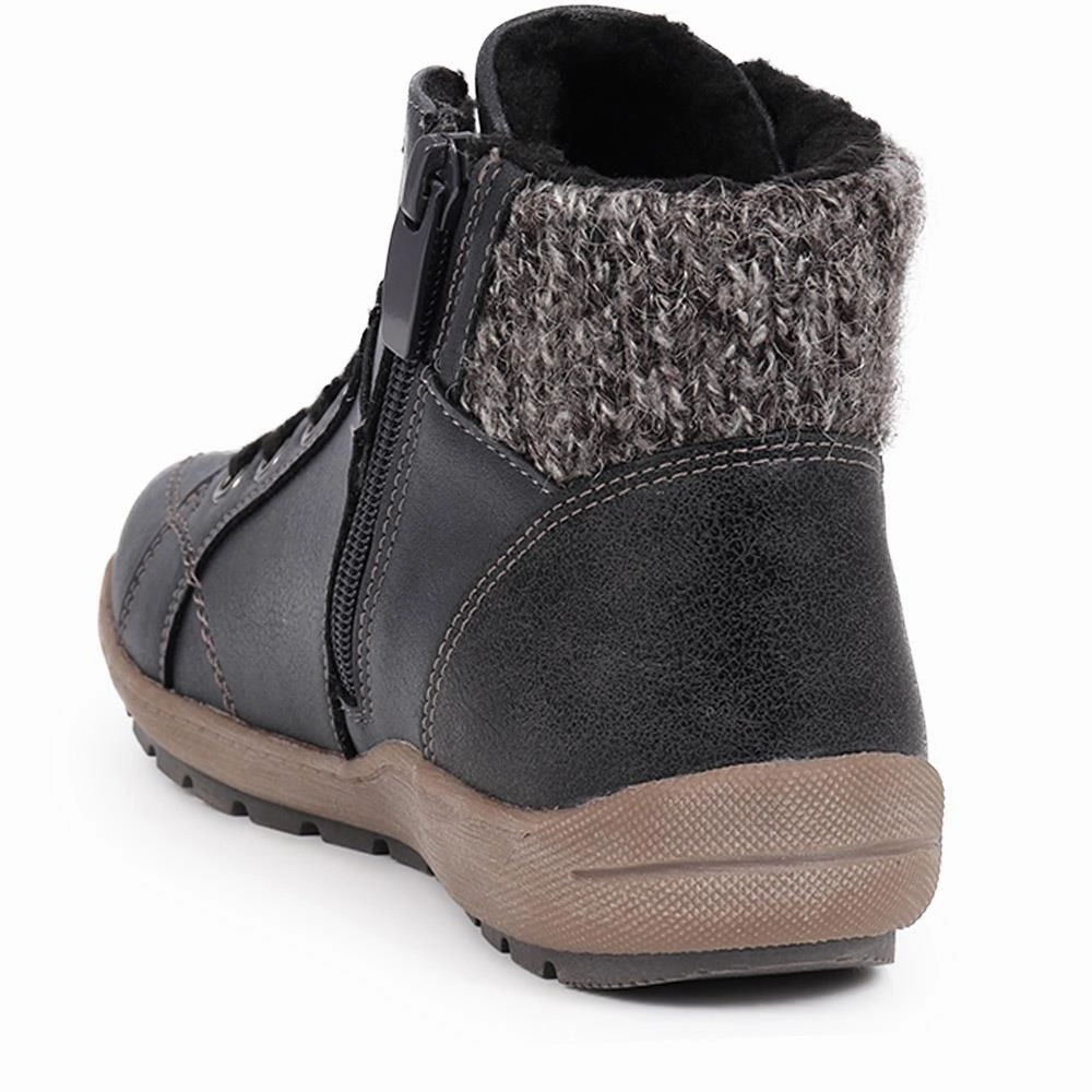 Higher Ankle Boots Lace-Up Ankle Boots  - SUPRE40003 / 326 257 - Navy