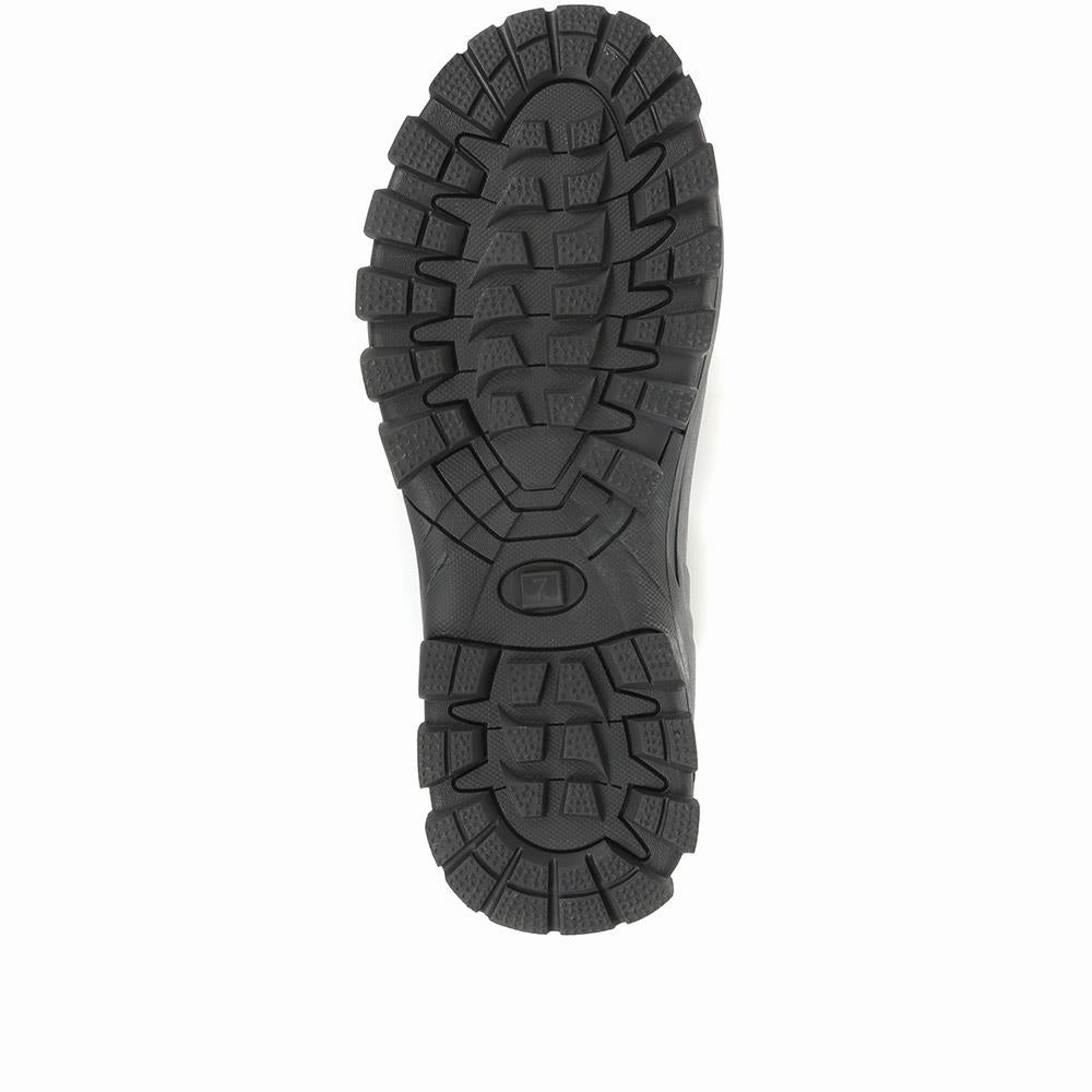 Ankle Wellington Boots - RAI34005 / 321 135 - Black Lace Up Granny Ankle Boots