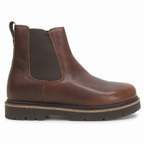 Birkenstock Highwood Slip On Mid Natural Leather Women's Chelsea Boots - UK 5.5 - US 8 Women - EU 39 Wide Fit Comfortable Ankle Boots