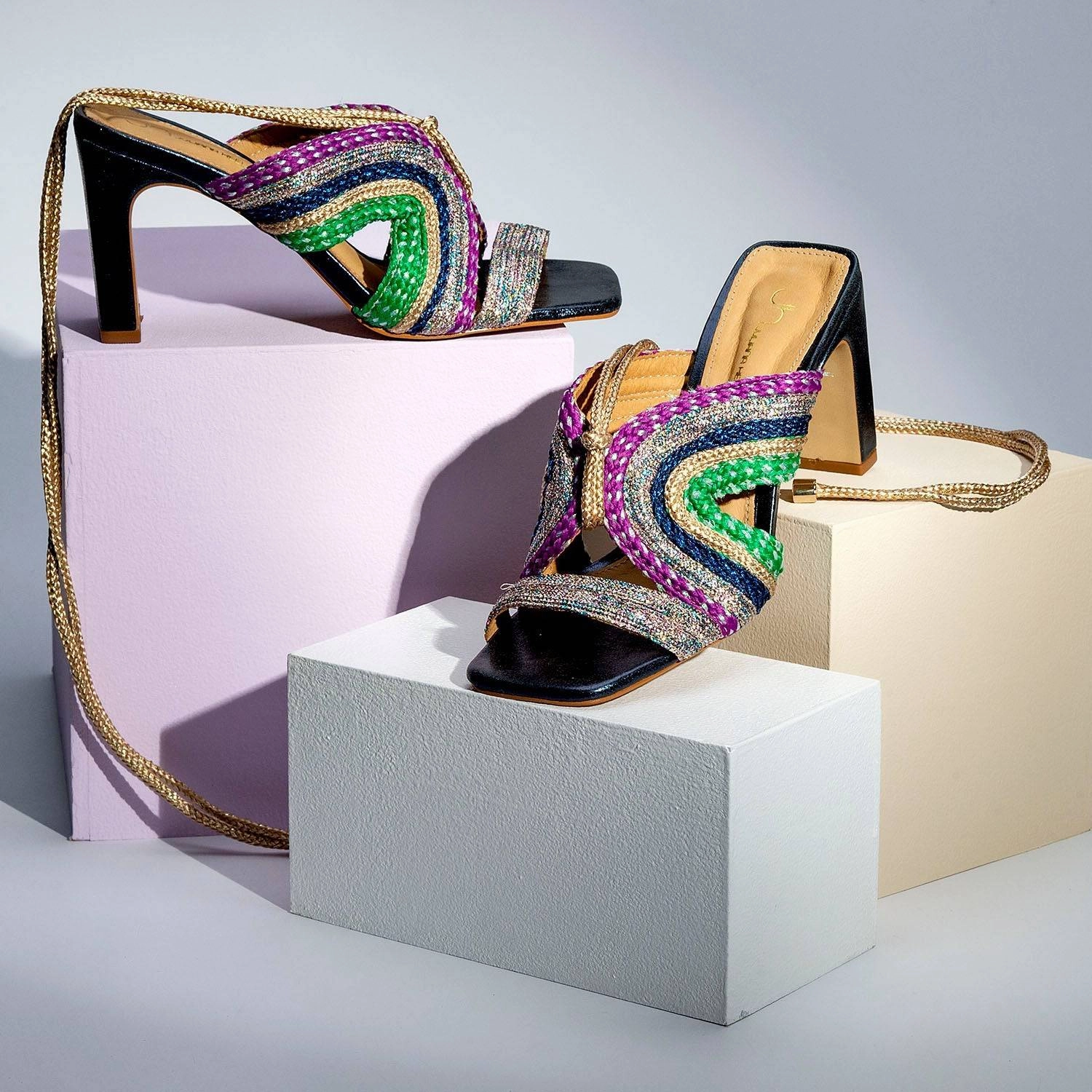 Aphrodite - Mare Metallic Block Heels Sandal Sandals Sailor Moon