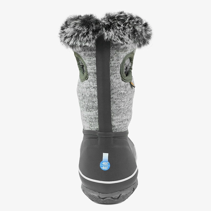 L Bean Snow Boots Arcata Knit - Gray Multi