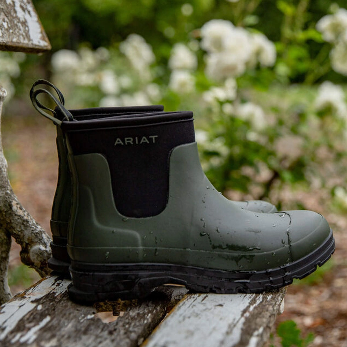 ARIAT Kelmarsh Shortie Rubber Boots - Womens - Olive Best Rain Hiking Boots