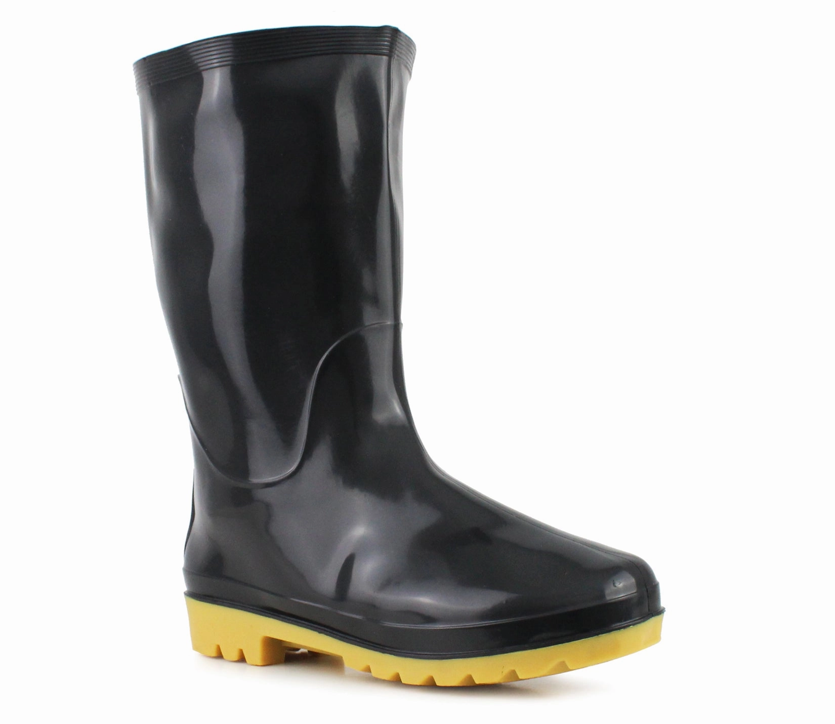 AXL Unisex Mid Calf Wellington Boots in Black/Tan Waterproof Spd Mtb Shoes