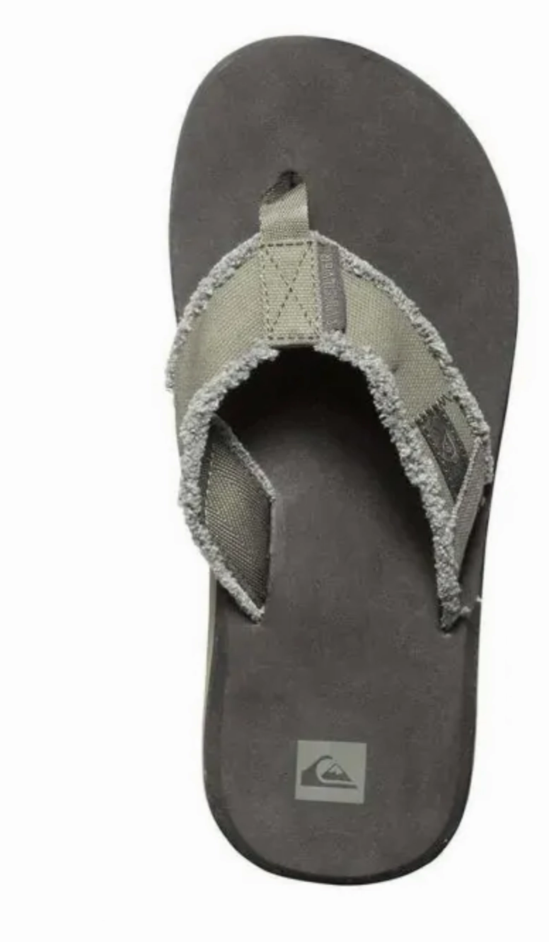 Oncai Flip Flops Quiksilver  Monkey Abyss Sandals Green/Blk/Brown