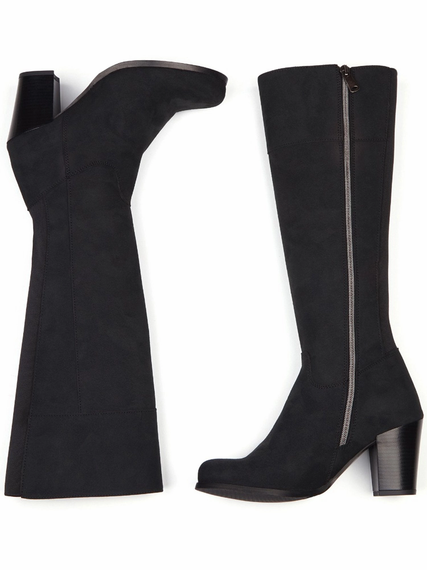 Heeled Knee High Boots Grey Over Knee High Boots