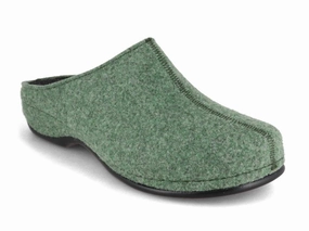 Berkemann BERKOFLEX Women Clogs 'Florina', green Tapestry Clogs
