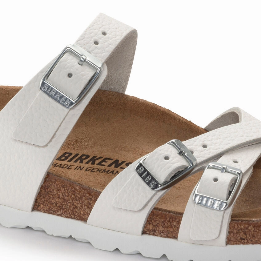 Sandals Good For Arch Support Birkenstock Franca Natural Leather White 1024395