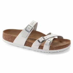 Candies Sandals Birkenstock Franca Natural Leather White 1024395