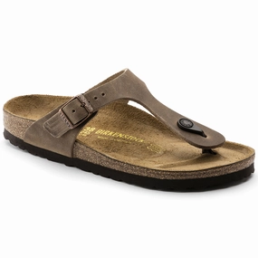 Sandals For The Beach Birkenstock Gizeh NU Oiled Tobacco Brown 943811