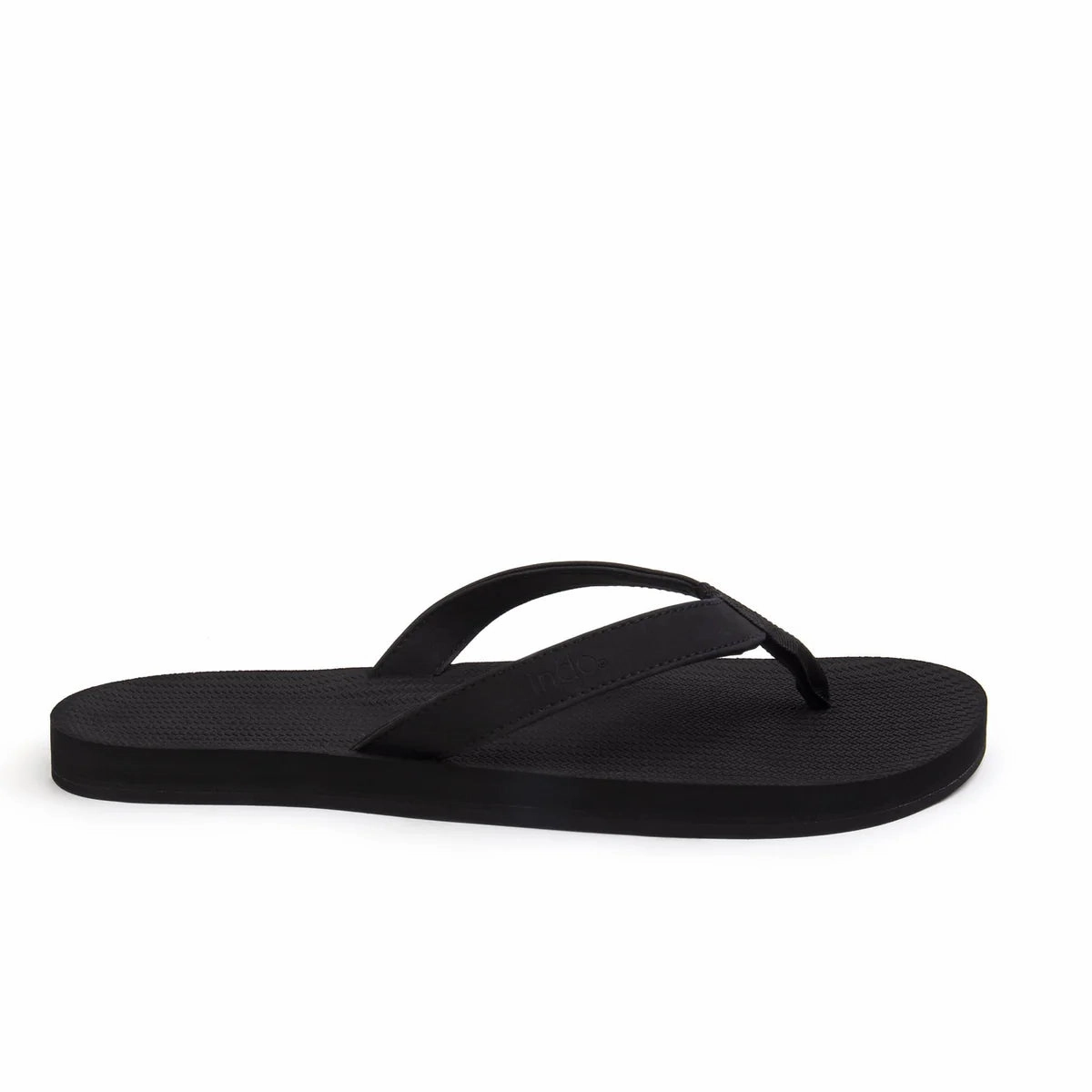 BLACK | THE ESSNTLS TIRE SOLE - Indosole Smoothy Leather Flip Flops
