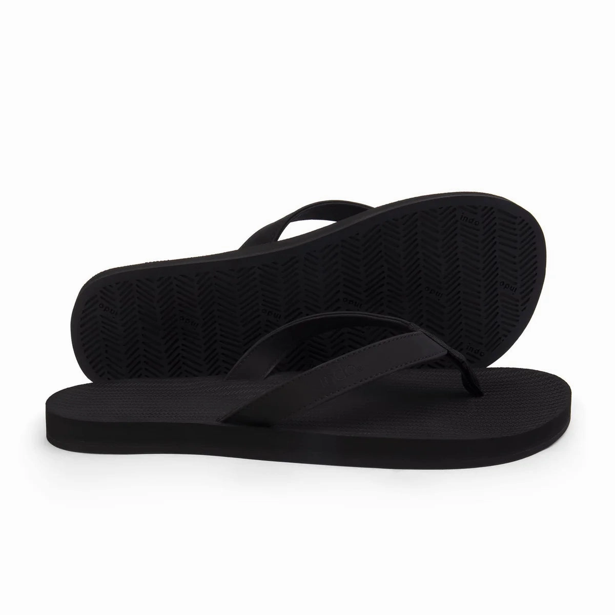 Studded Jelly Flip Flops BLACK | THE ESSNTLS TIRE SOLE - Indosole