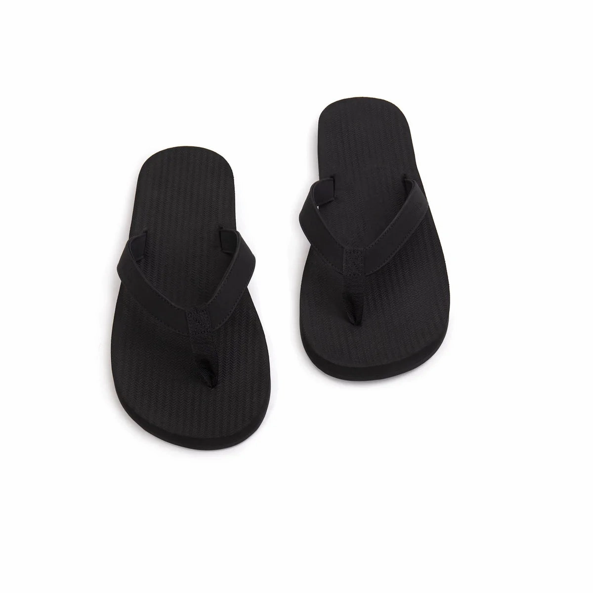 BLACK | THE ESSNTLS TIRE SOLE - Indosole Soft Top Flip Flops