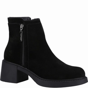 Black Adele Ankle Boots 4 Inch Heel Ankle Boots