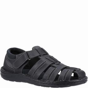 Black Albert Fisherman Sandals In Antigua