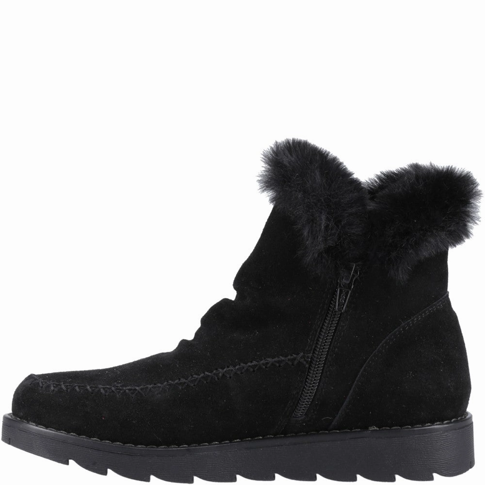 Black Moira Mid Boots Waterproof Suede Ankle Boots