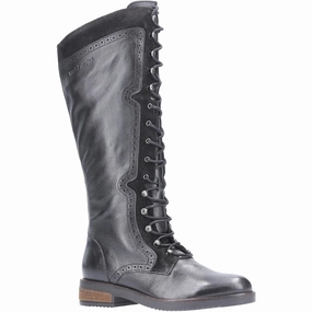 Black Rudy Knee High Boots Dresses With High Knee Boots