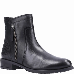 Black Scarlett Ankle Boots Ankle Boots With Leopard Print