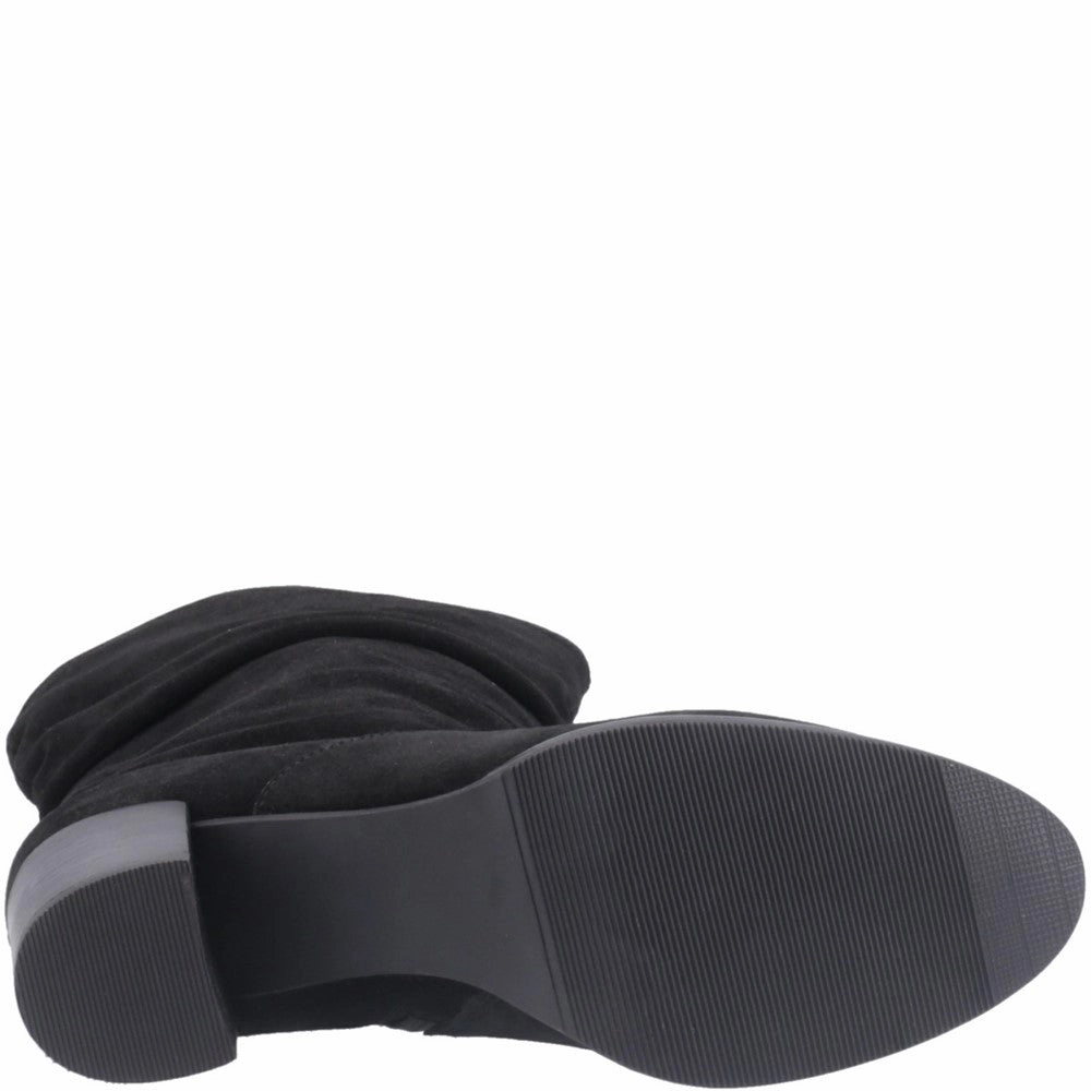 Wandler Knee High Boots Black Suede Cosima Ruched Suded Boots