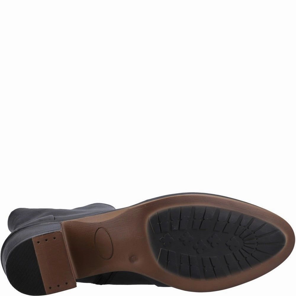 Smooth Leather Platform Ankle Boots Black Winona Ankle Boots