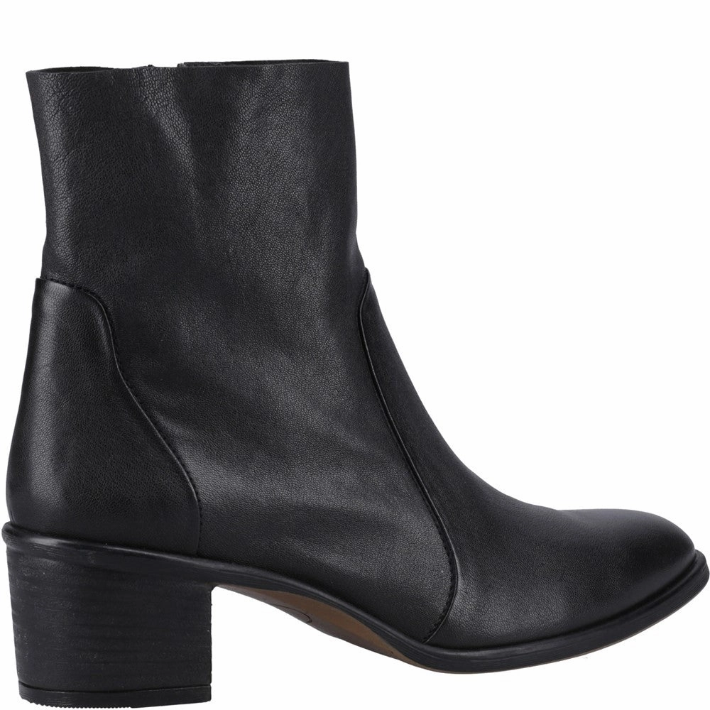 Black Winona Ankle Boots Side Button Ankle Boots