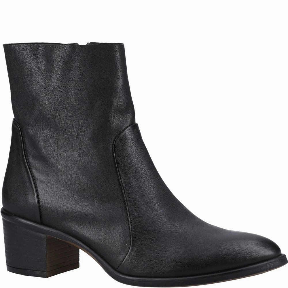 Black Winona Ankle Boots Chunky Ankle Boots Wide Fit