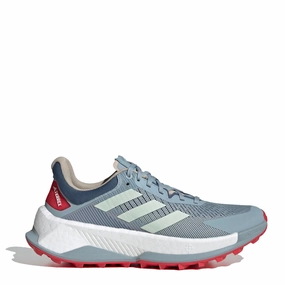 Adidas Terrex Soulstride Ultra Trail Running Shoes Magic Grey / Linen Green / Pure Ruby Top Trail Shoes 2024