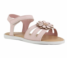 Flip Flops With Buckle Strap BLOSSOM Kids Girls Flat Slingback Sandals in Pink